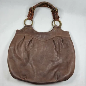 Fossil 75082 Brown Genuine Leather Hobo Shoulder Bag Needs cleaned - Picture 1 of 5
