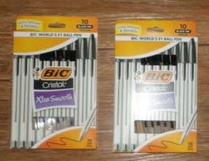 Bic Two Packs of 10 Each Black Ink Pens - Picture 1 of 1