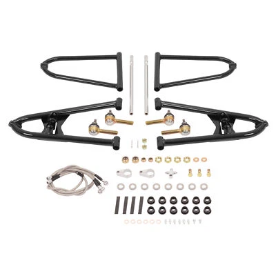 Brazos A recubiertos de polvo de acero con líneas de freno para Yamaha Raptor 600R YFM660R 01-05 Foto 1 de 4