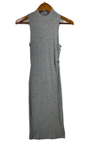 Vestido ceñido al cuerpo hecho por niños hecho aquí marca gris talla pequeña lados abiertos acentuados - Imagen 1 de 7