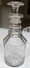 Antique Victorian Three Ring Decanter With Stopper  11in Height