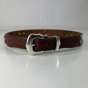 Brighton Kids Animal Studded Brown Leather Belt - Youth/Kids Size 26 - Picture 1 of 7