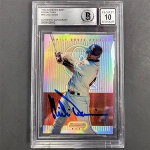 Chili Davis autograph signed 1995 Bowman's Best Refractor BAS BGS 10 auto - Picture 1 of 2