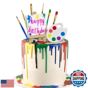 Art Paint Cake Topper Pinsel Leinwände Palette Cake Topper Künstler Thema - Bild 1 von 3