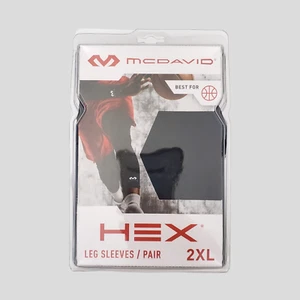 McDavid HEX Beinärmel Paar 2XL schwarz gepolstert Knie Kompression Basketball NEU - Bild 1 von 11