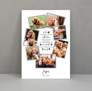 Personalised Pet Dog Photo Print Pet Paw Photo Collage Pet loss Pet memorial - Picture 1 of 11
