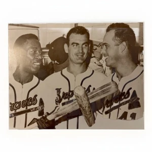 Hank Aaron Milwaukee Braves 4 giugno 1959 foto d'epoca filo  - Foto 1 di 1