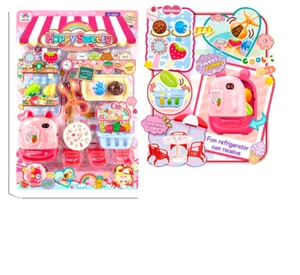 36-Piece Dessert Shop Playset with Mini Refrigerator & Table - Pretend Play Toy - Picture 1 of 1