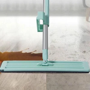 Microfiber Flat Mop Hand Free Squeeze Cleaning Floor Washable Mop with 1 New~ - Picture 1 of 15