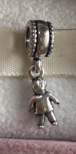 Pandora Retired Sterling Silver Mummy’s Little Darling Drop Charm,925 Ale, Pan - Picture 1 of 9