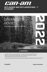 Guía de libros manual para propietarios de Can Am 2022 Outlander 650 XU+ - Imagen 1 de 12