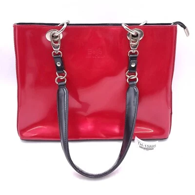 Bolso de mano Beijo London Paris New York charol rojo negro vintage Foto 1 de 4