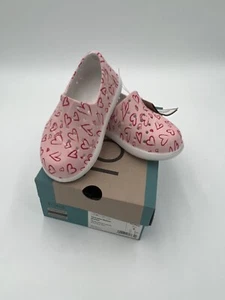 Toms Tiny Molded Mauve Alpargata - Rose Heart Print on Eco EVA, Tiny 7 - Picture 1 of 5