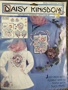 Daisy Kingdom No Sew Fabric Applique #6392 Hydrangea Sampler - Picture 1 of 2