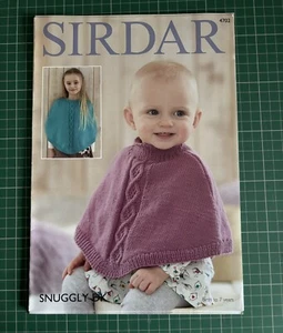 Sirdar Snuggly DK Knitting Pattern 4702 Birth To 7 Years Ponchos - Picture 1 of 2