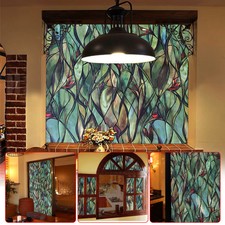 3D Orchid Stained Window Films Static Cling Glass Sticker Privacy Home Adornment