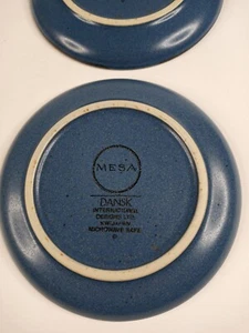 Dansk Mesa Sky Blue Southwest Style Saucer Plate Japan 2 Pc Set - Picture 1 of 5