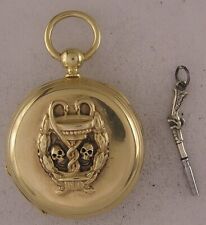 Serviced 150 Years Old Memento Mori 1870's French Silver Pocket Watch Perfect