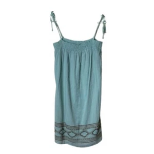 Da-Nang blue embellished hem tie strap tank dress womens M y2k smocked - Picture 1 of 8