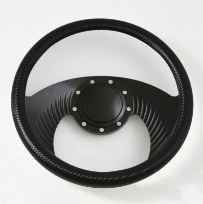 Volantes Billet de 14"" medio envoltorio personalizados Chevy Ididit Flaming River con bocina Foto 1 de 4