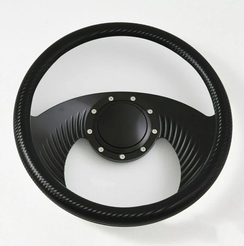 Volantes Billet de 14"" medio envoltorio personalizados Chevy Ididit Flaming River con bocina Foto 1 de 4