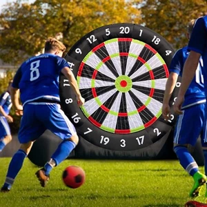 Tabla de dardos inflable gigante de pelota de fútbol OZIS 10 pies de alto con soplador de 350 W - Imagen 1 de 7