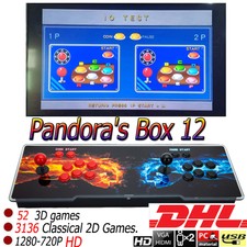 12 3D Video Games Machine Pandora's Box Arcade Machine 3188 in 1 Classic Games