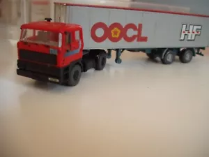 Wiking 592 DAF 3300 Container Sattelzug OOCL HF Rot - Grau mit OVP 1:87 HO - Bild 1 von 2