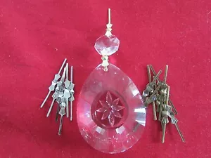 12 -2 1/2" AAA LEAD CUT SNOW FLAKE CRYSTAL PRISM SUN CATCHERS CHANDELIER PART - Picture 1 of 5