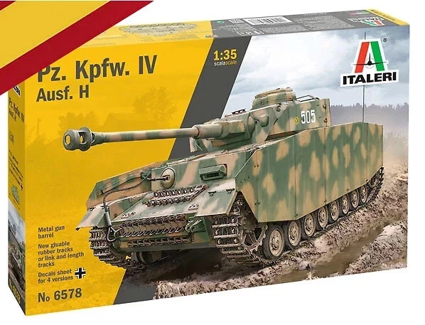 Modello Da Montare, Panzer IV Ausf. H, Fanteria Corazzata 61, 1:35 Italeri - Immagine 1 di 4