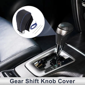 1 Pc Car Gear Shift Knob Cover for Honda HR-V 2016-2022 Black Blue Faux Leather - Picture 1 of 7
