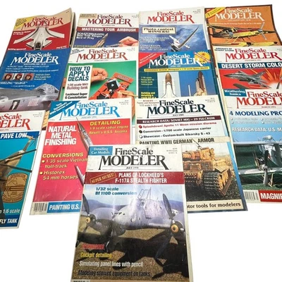 Lot of 13 Fine Scale Modeler Magazines Armor & Jet and Tanks 1980s-1990s - Image 1 of 4