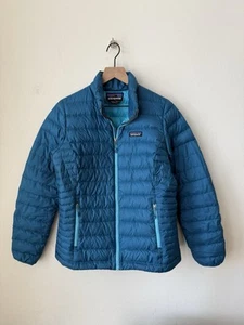 Mujer Patagonia Plumón Suéter Puffer Chaqueta Abrigo Azul Mediano 84683 - Imagen 1 de 4