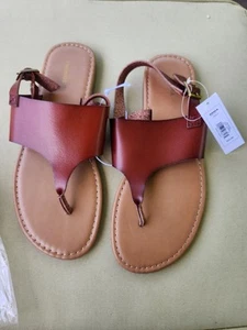 NWT Sonoma Light Blue Sandals Buckle Corinne Camel/Natural Size 9 MSRP $24.99 - Picture 1 of 2