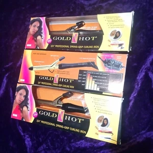 Paquete de 3 rizadores GOLD N HOT Spring 3/4" GH193 - Imagen 1 de 7