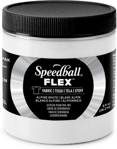 Speedball Flex Screen Printing Fabric Ink 8oz-Alpine White - FLXINK8-45206 - Bild 1 von 1