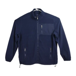 Croft & Barrow Full-Zip Fleece Sweatshirt Herren XL Navy Blau Lang Slvs Taschen - Bild 1 von 10