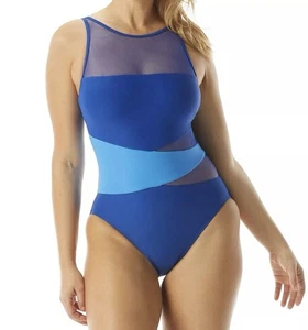 Coco Reef COBALT Tummy-Control Contrast One-Piece Swimsuit US 14/38C - Picture 1 of 16