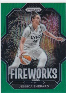 2023 Panini Prizm WNBA FIREWORKS Green Prizm #15 Jessica Shepard - Minnesota - Bild 1 von 1