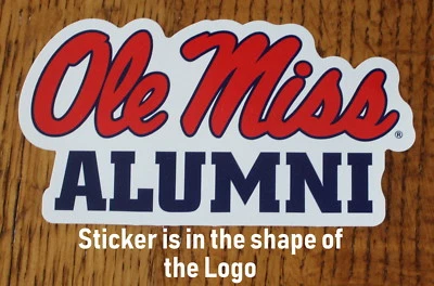  University of Mississippi Alumni Rebels NCAA Die Cut Window Decal Car Sticker - Image 1 of 4