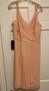 Ann Taylor Seidenkleid hellpfirsich Gr. 10 viel schöner als Bilder NEU mit Etikett - Bild 1 von 6