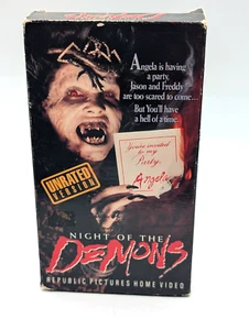 Night of the Demons VHS Unrated 1989 Republic Linnea Quigley Horror - Foto 1 di 7