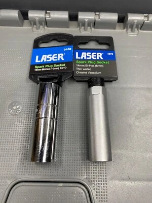 LASER TOOLS 14mm & 16mm Spark Plug Socket Set (4376 0100) Double Hex 1/2"D 3/8"D - Image 1 of 4