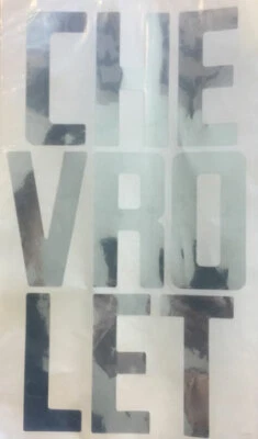 Calcomanías de portón trasero Chevrolet Letters Fleetside 1958-1966 cromadas C10 3100 Chev Truck Foto 1 de 4