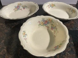 Homer Laughlin Virginia Rose Serving Dish Set Of 3 c. 1940s - Picture 1 of 9