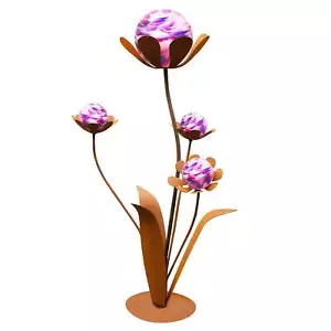 Glasblume - Ferrum - Metallblume mit Glas- oder Edelstahlkugeln Gardendeko - Bild 1 von 17