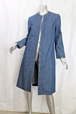 Chaqueta plumero vaquera larga delantera abierta Michael Kors vintage para mujer talla 6 = S Foto 1 de 4