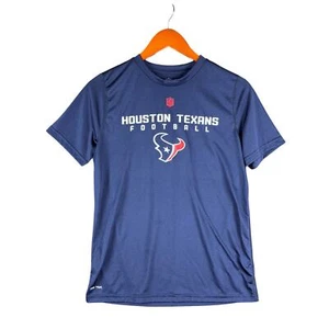 Houston Texans NFL Dri Tek Football Shirt Blue Red White Youth Kids Large 14/16 - Picture 1 of 6