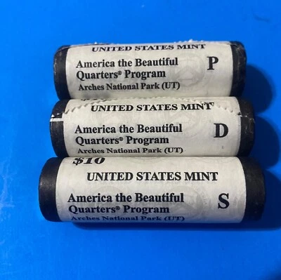 2014 ARCHES NATIONAL PARK P  D S quarter rolls 1 Roll of each 3 Rolls Total - Image 1 of 2