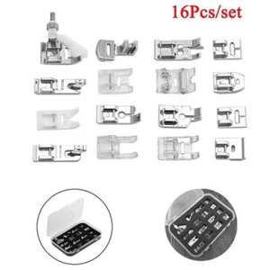 16PC Presser Feet Kit fits Singer,Brother,Janome,Elna,Kenmore low shank machine - Picture 1 of 9